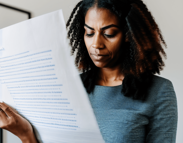 Woman looking at switchwords for good health